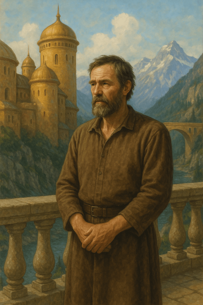 Sitòr Olers a Passo Ceti, ritrovato dal figlio Geshwa dopo oltre dieci anni di assenza. Da I ghiacci di Passo Ceti, di Fabrizio Valenza.