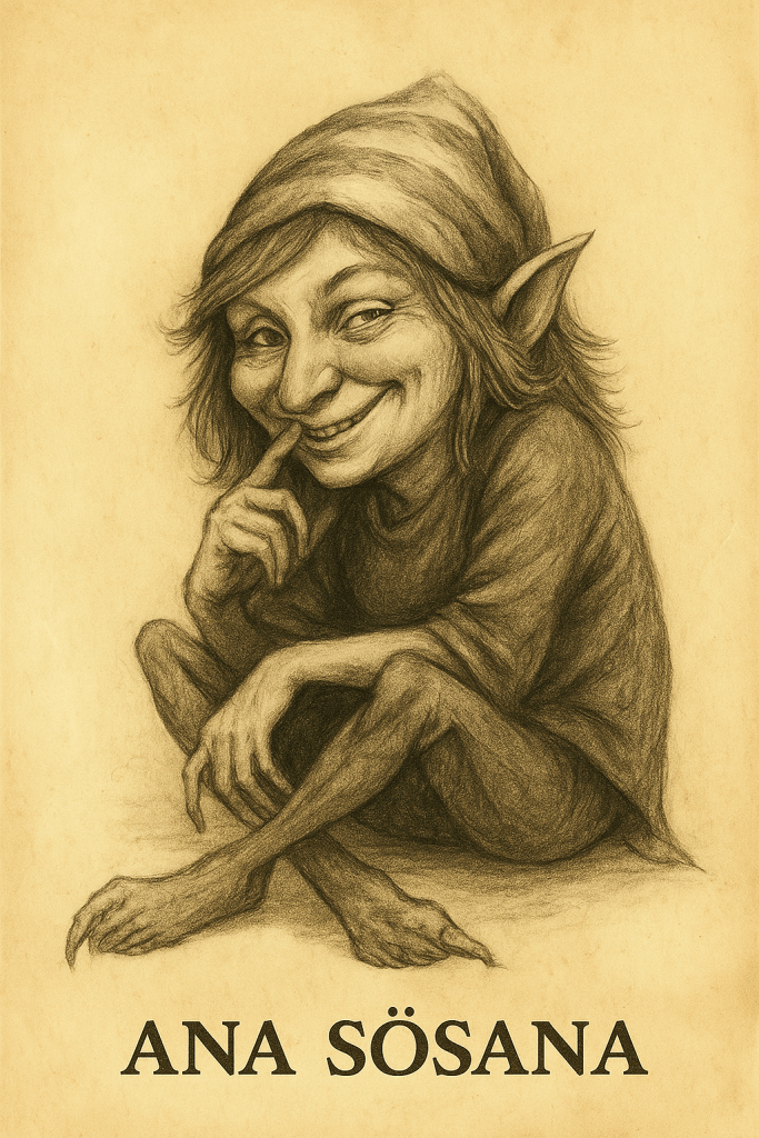 Ana Sösana, folletto bresciano, nella rappresentazione possibile.