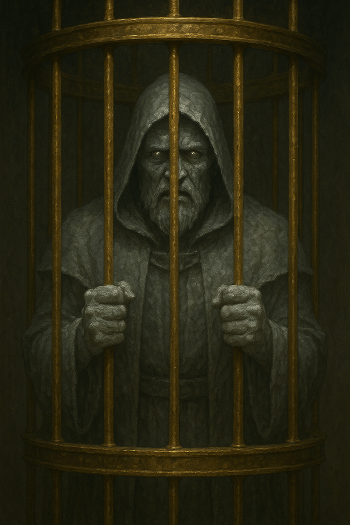 Lomorf trasformato in statua di sale.